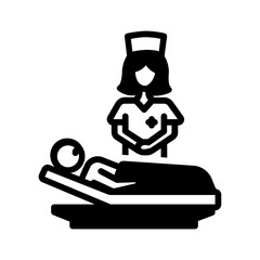 Vector solid black icon for Skilled nursing