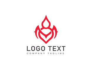 Trendy monogram logo for brand design