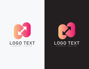 Gradient N logo with elegant luxury fashion logotype