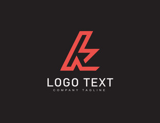 K letter logo with abstract shape