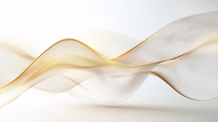 abstract background with smoke, wavy abstract gold lines in wave shape, data flow concept