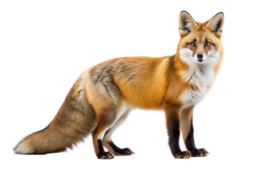 Red Fox on Black Background
