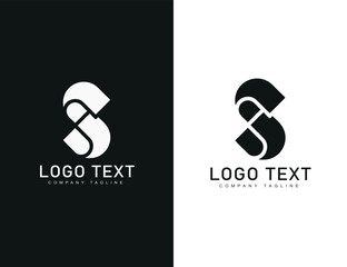 S letter logo with abstract shape