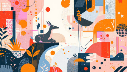 vibrant absract illustration texture background