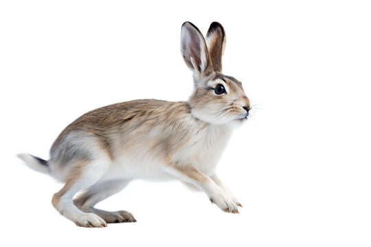 Mountain Cottontail Rabbit in leap