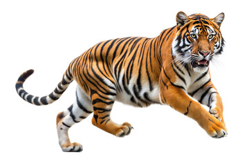 Obraz premium Striking Tiger in Mid-Stride