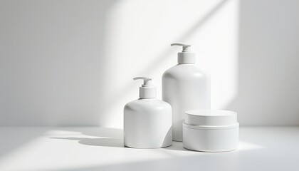 A high-key white studio with diffused lighting for a clean and crisp product showcase.