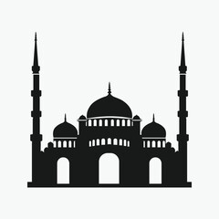 Islamic Mosque Silhouette Graphic: High-Quality Design Asset