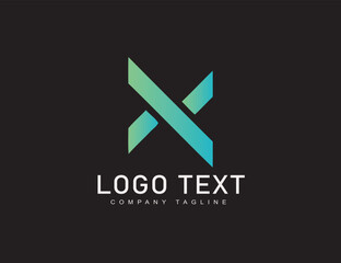 Abstract logo design with X letter
