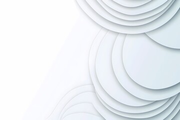 Obraz premium Abstract White Layers with Soft Curves and Smooth Textures Design