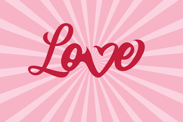 love label over red and pink background vector illustration