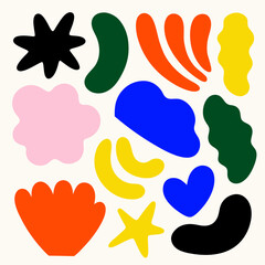 Naklejka premium abstract shapes set of colorful icons