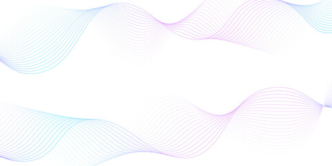 White wave curve lines banner background design. Abstract soft wave lines dynamic flowing purple and blue isolated background. Vector Illustration of the pink pattern of lines. stripes on white.