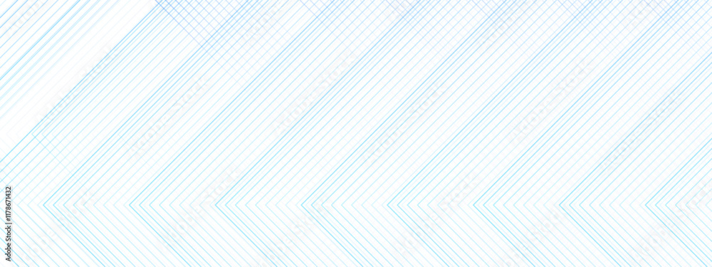 Poster Abstract white and blue color geometric dynamic lines pattern. modern minimalistic pale geometric pattern with tech lines. line elegant white striped diagonal line technology concept