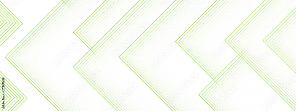 Poster Abstract white and green color geometric dynamic lines pattern. modern minimalistic pale geometric pattern with tech lines. line elegant white striped diagonal line technology concept