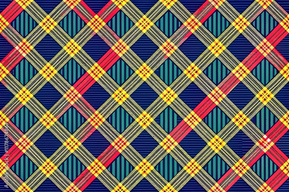 Poster abstract diagonal plaid pattern design