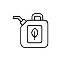 Biofuel outline icons, minimalist vector illustration ,simple transparent graphic element .Isolated on white background