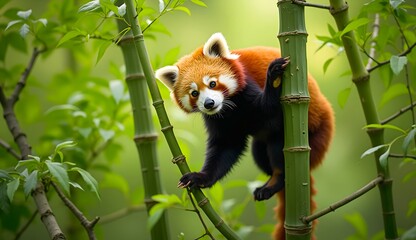 red panda in the wild 