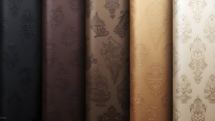 Modern Elegant Wallpaper with Neutral Beige and Dark Accents