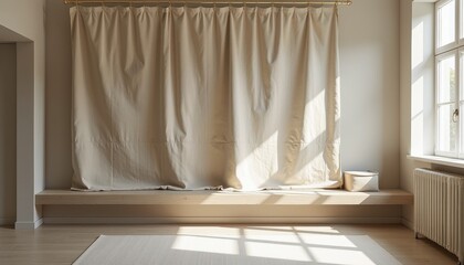 A textured linen studio with neutral tones for understated product showcases.