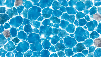Bubbles of clear blue water, cut out