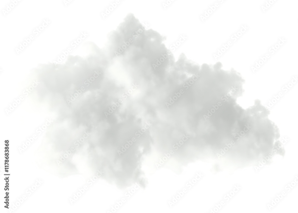 Wall mural cloud isolated on white background.png