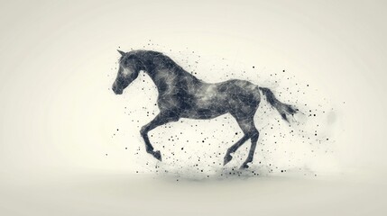 Abstract Galloping Horse: A Digital Masterpiece