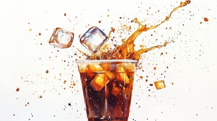 Artistic set of coffee beans and coffee cup drinks isolated on white background,hand-drawn vector,hot coffee drinks,cafe shop,modern flat design,Fashionable and cute coffee motif concept.