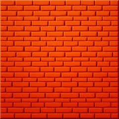Seamless Texture of Bright Orange Brick Wall Background for Design Projects