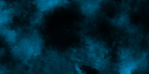 blue Fog and mist effect on black background, watercolor background concept design background with smoke, watercolor painted mottled blue background with vintage marble.