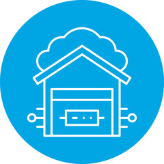 Data Warehouse icon single vector illustration