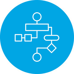 Algorithm icon single vector illustration