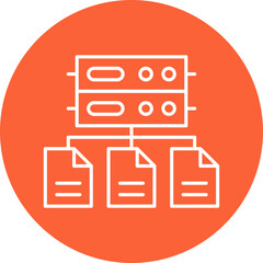 Data Aggregation icon single vector illustration