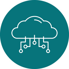 Cloud Service icon single vector illustration