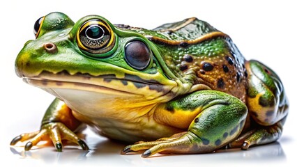 African Bullfrog Closeup - Isolated Transparent Background - Long Exposure Photography