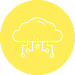 Cloud Service icon single vector illustration