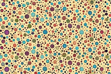 Abstract Art with Blue and Red Circles