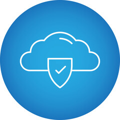 Secure Cloud icon single vector illustration
