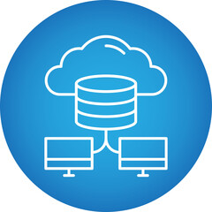Cloud Storage icon single vector illustration