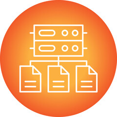 Data Aggregation icon single vector illustration