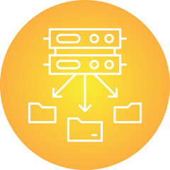 Distributed Data icon single vector illustration