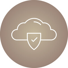 Secure Cloud icon single vector illustration