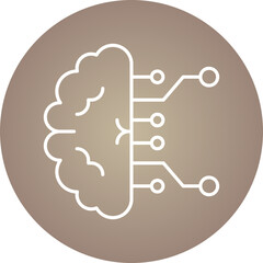 Artificial Intelligence icon single vector illustration