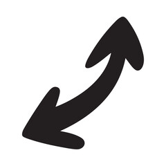 Curved Arrow Graphic Representing Growth and Movement