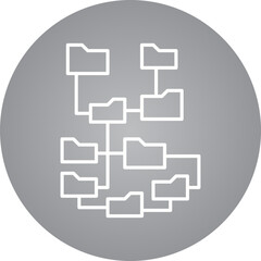 Unstructured Data icon single vector illustration
