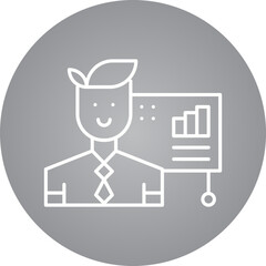 Data Analyst icon single vector illustration
