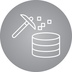 Data Mining icon single vector illustration