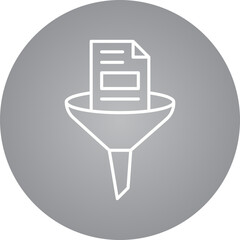 Data Filter icon single vector illustration