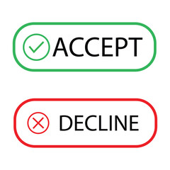 Accept and decline vector art 
