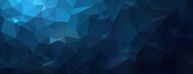 Obraz premium Abstract 3d crystal background illustration. Facetted blue crystal pattern. Wide panorama. Polygonal mosaic design. Modern geometric shapes create cool, cold visual effect. Trendy tech abstract.